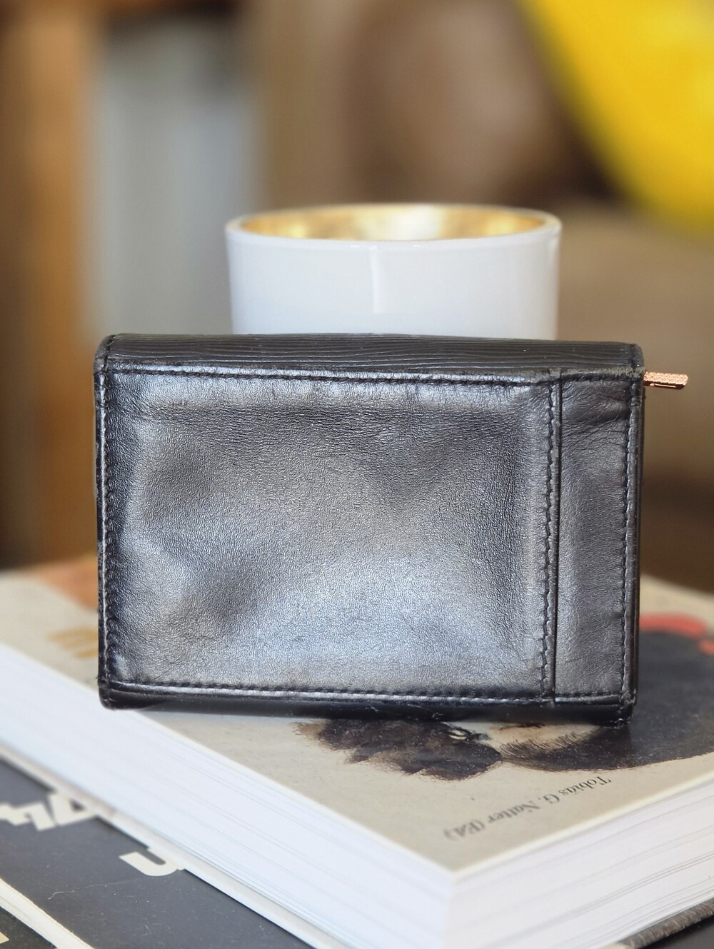 Ted Baker Black Leather Wallet with Rose Gold Bow - Picture 9 of 10